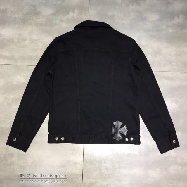 Chrome hearts牛仔衣 19春夏新款 克羅心黑色外套  tzy1624